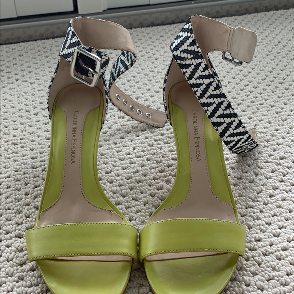 Carolina Espinosa lime green short heels